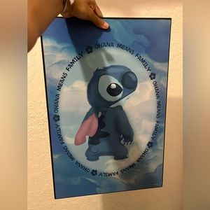 Stitch family painting. Originally found at Walmart. 13 x 19 in/33 x 49 cm